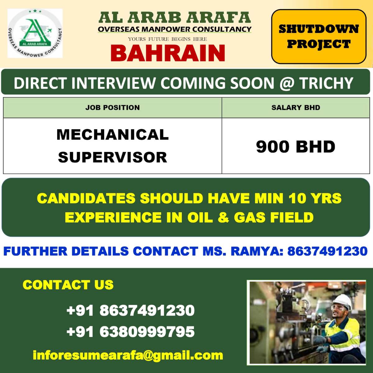 DIRECT INTERVIEW COMING SOON @ TRICHY