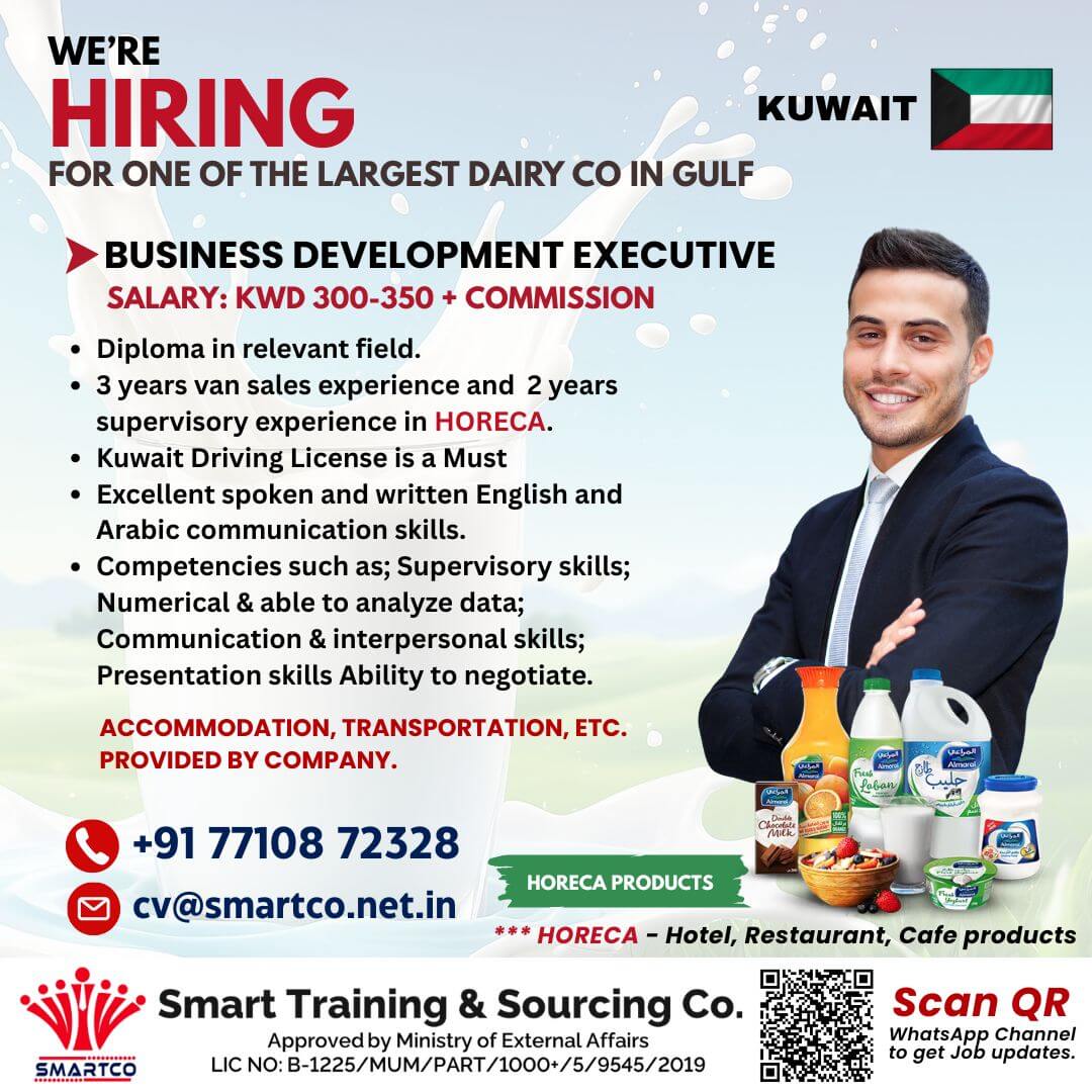 WE'RE HIRING FOR ONE OF THE LARGEST DAIRY CO IN GULF KUWAIT