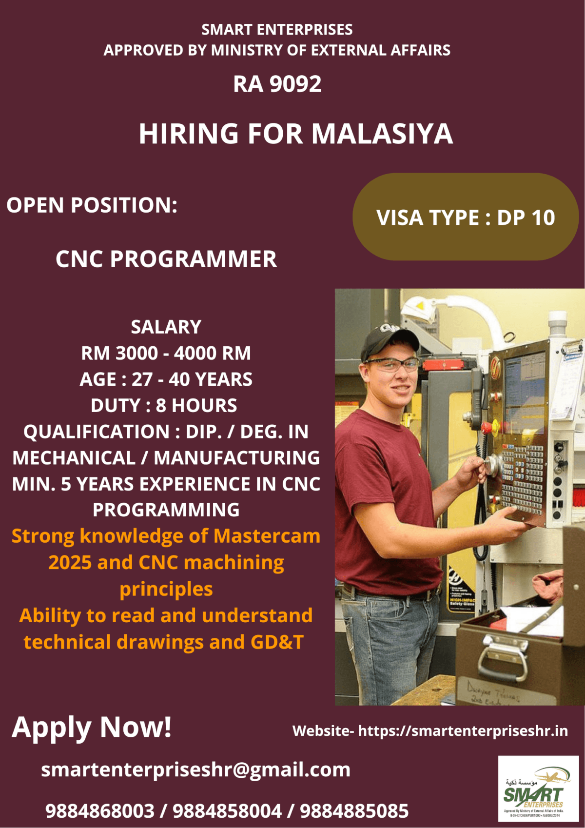 URGENT REQUIREMENT FOR MALAYSIA