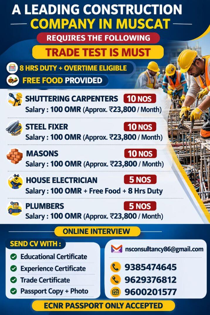 LEADING CONSTRUCTION COMPANY REQUIREMENT MUSKRAT