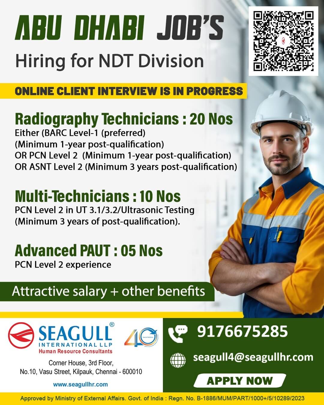 VERY URGENT REQUIREMENTS FOR OIL & GAS LONG TIME PROJECT AT UAE