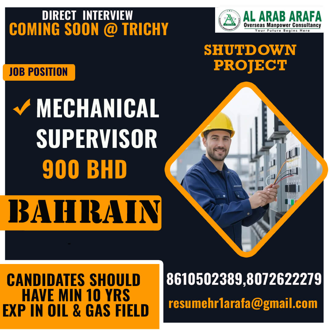 DIRECT INTERVIEW COMING SOON @ TRICHY