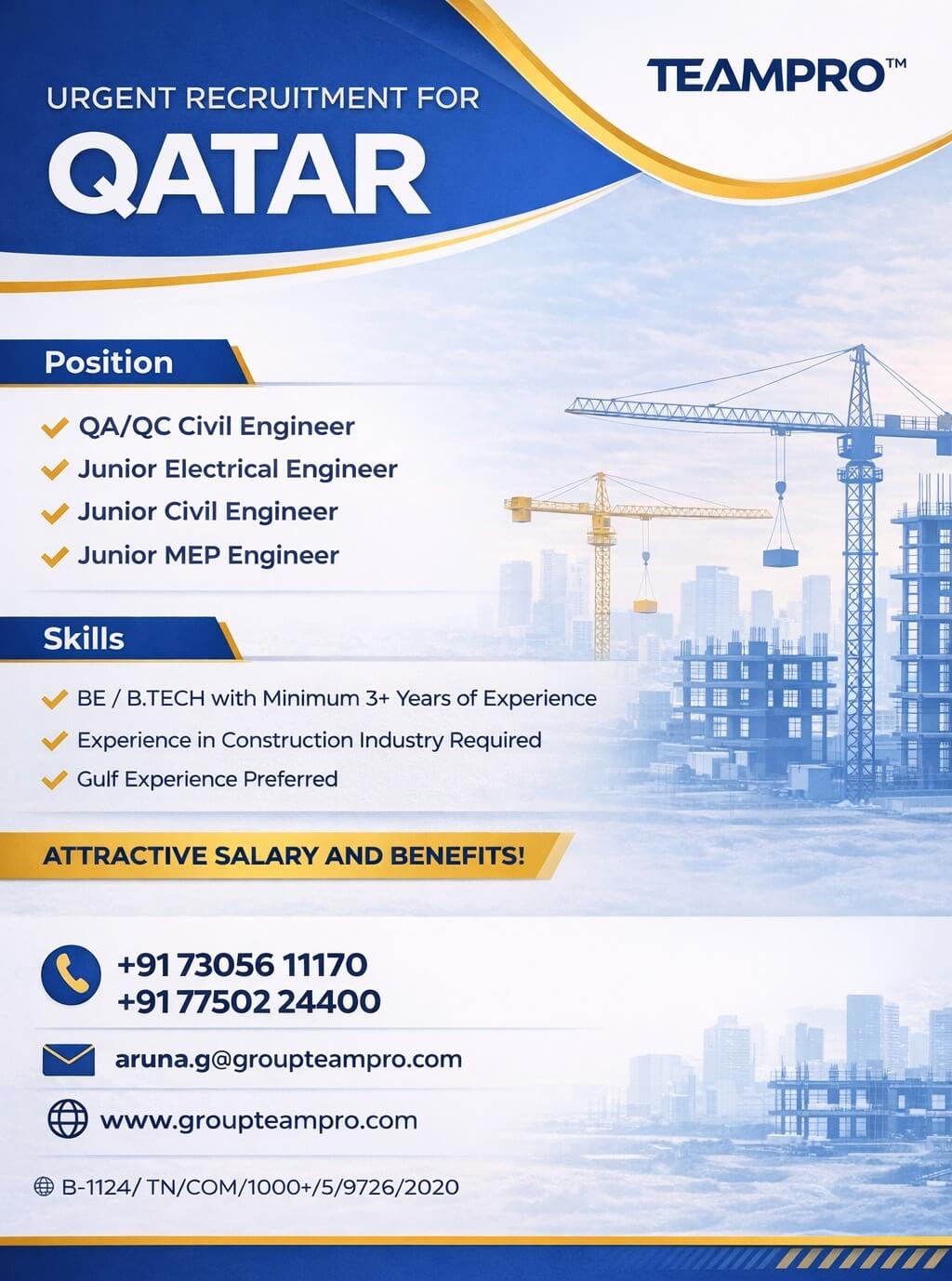 Urgent Recruitment for Qatar – Engineering Positions