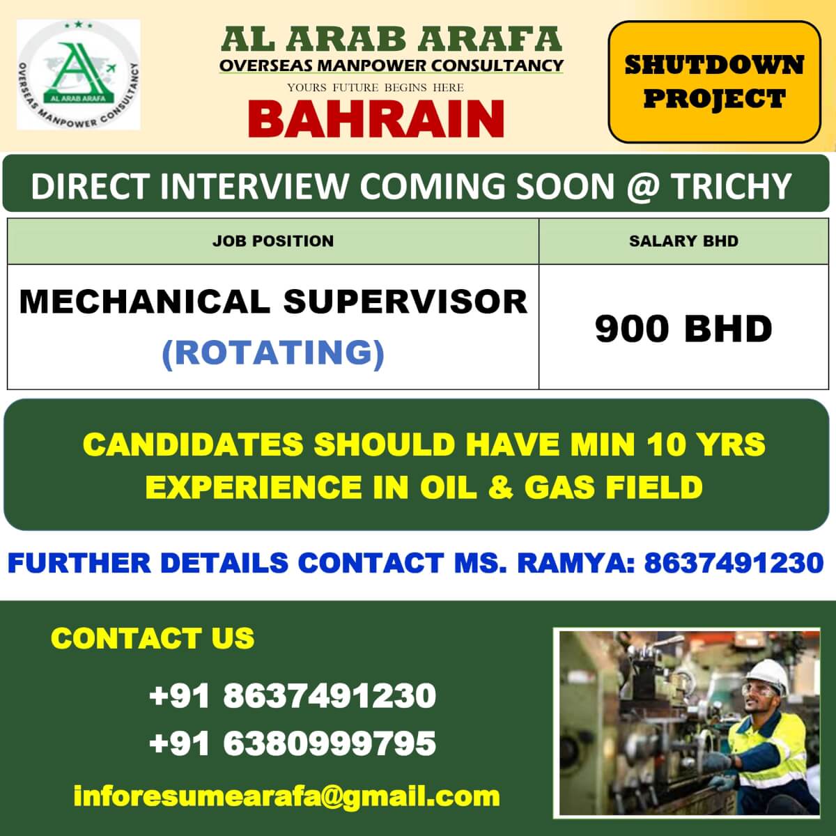 DIRECT INTERVIEW COMING SOON @ TRICHY