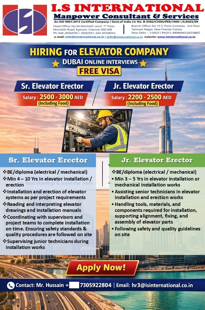 Hiring for Dubai