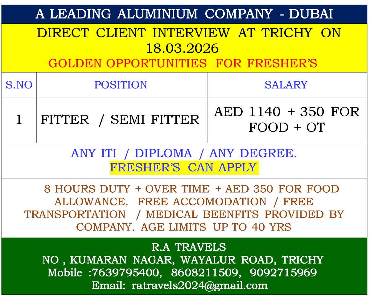A LEADING ALUMINIUM COMPANY - DUBAI