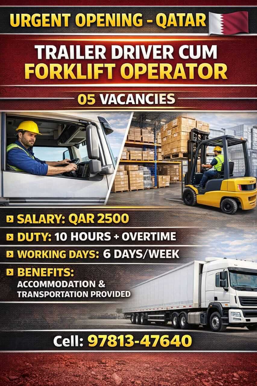 Qatar forklift operator