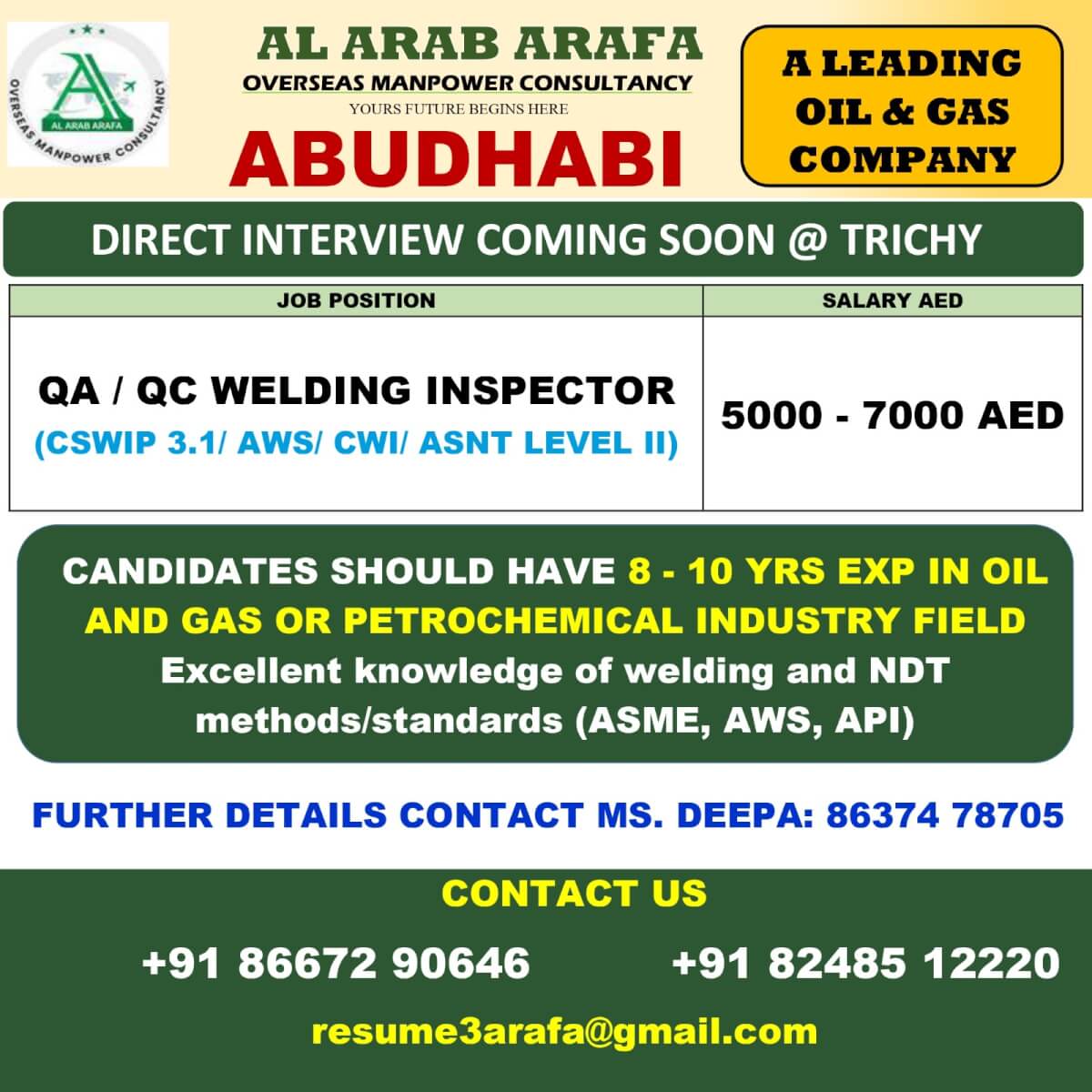 DIRECT INTERVIEW COMING SOON @ TRICHY DIRECT INTERVIEW COMING SOON @ TRICHY