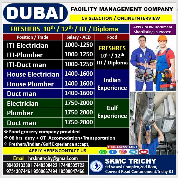 URGENT REQUIREMENT - DUBAI URGENT REQUIREMENT - DUBAI