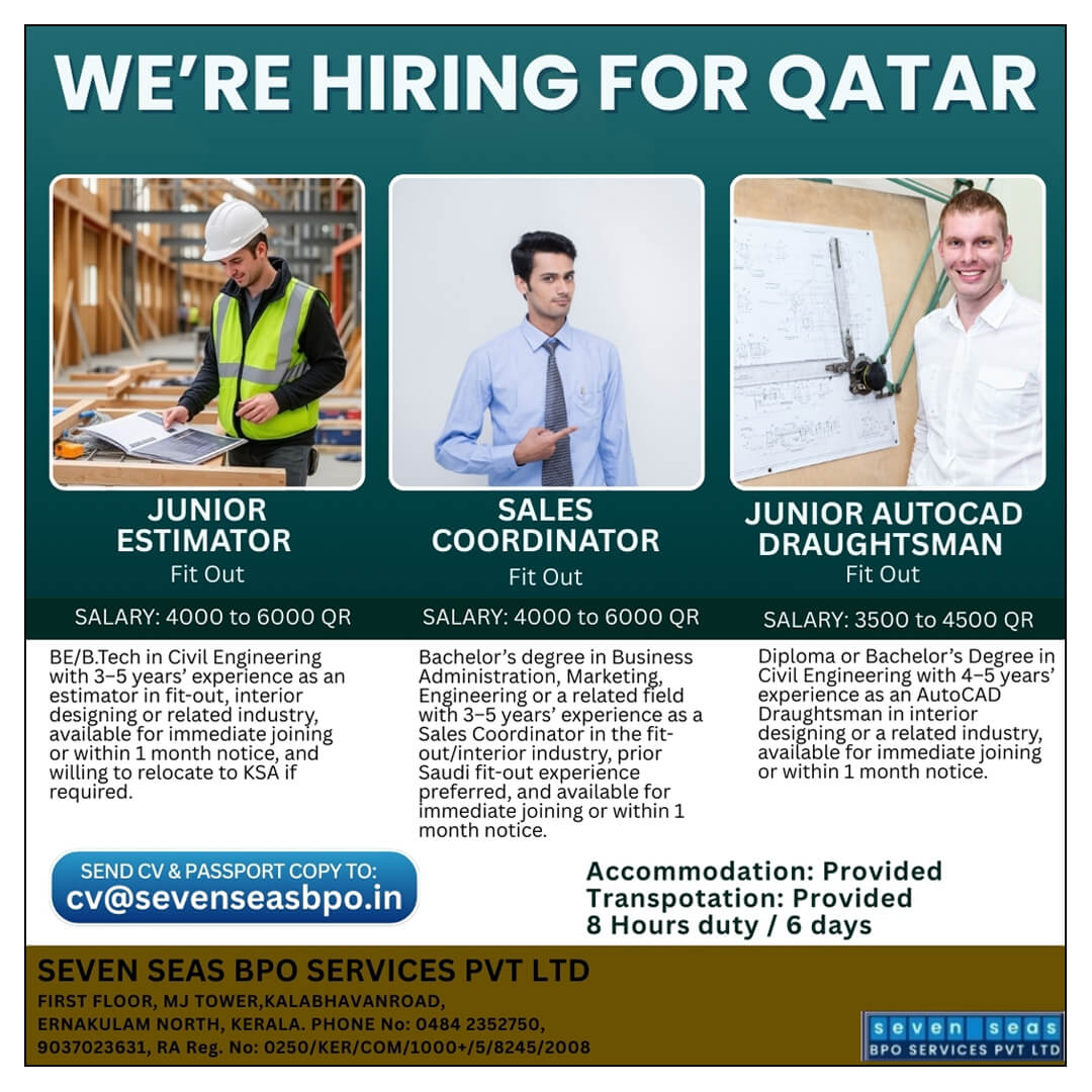URGENT VACANCY IN QATAR