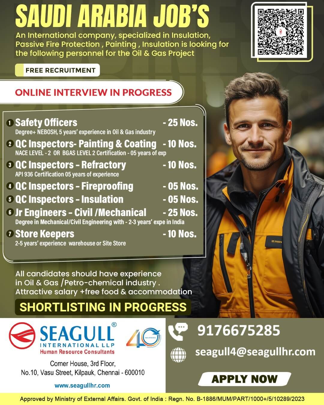 FREE & VERY URGENT REQUIREMENTS FOR OIL & GAS PROJECT AT SAUDI ARABIA - KSA FREE & VERY URGENT REQUIREMENTS FOR OIL & GAS PROJECT AT SAUDI ARABIA - KSA