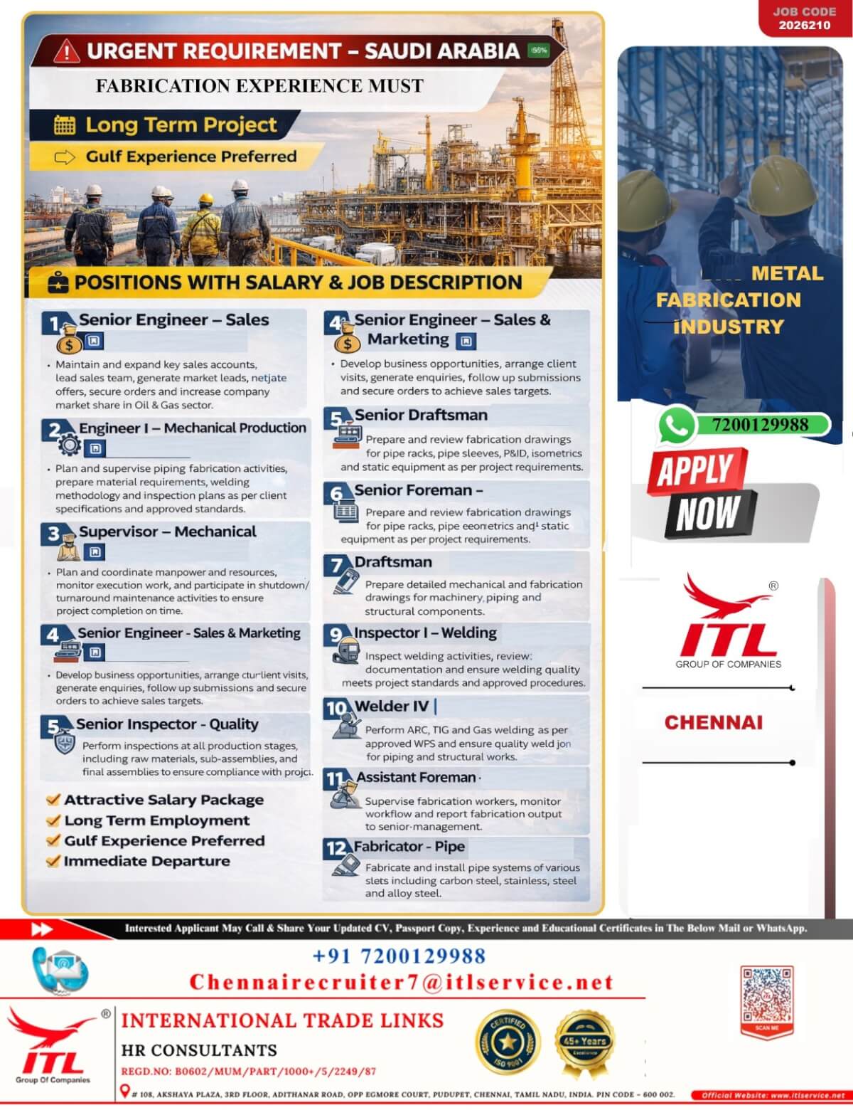 Job opening for SAUDI