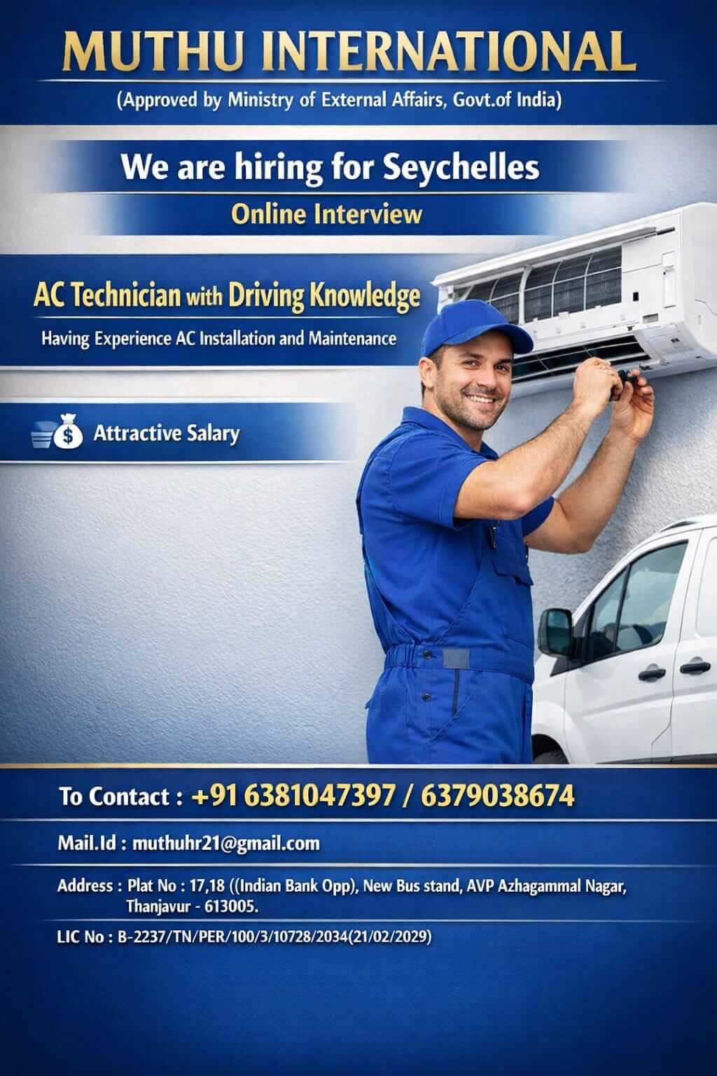 WANTED FOR SEYCHELLES