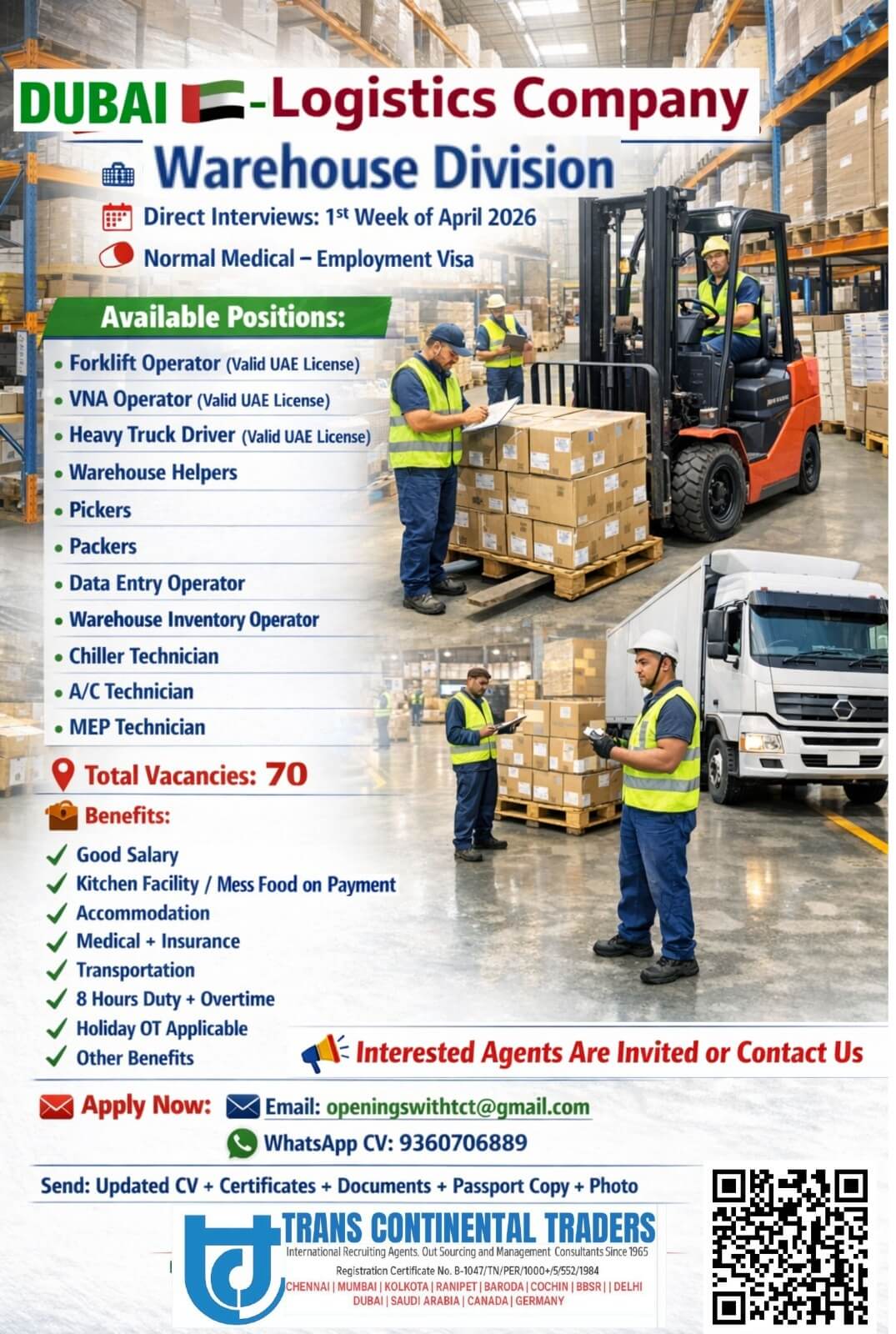 HIRING FOR LOGISTICS & WAREHOUSE DIVISION-DUBAI