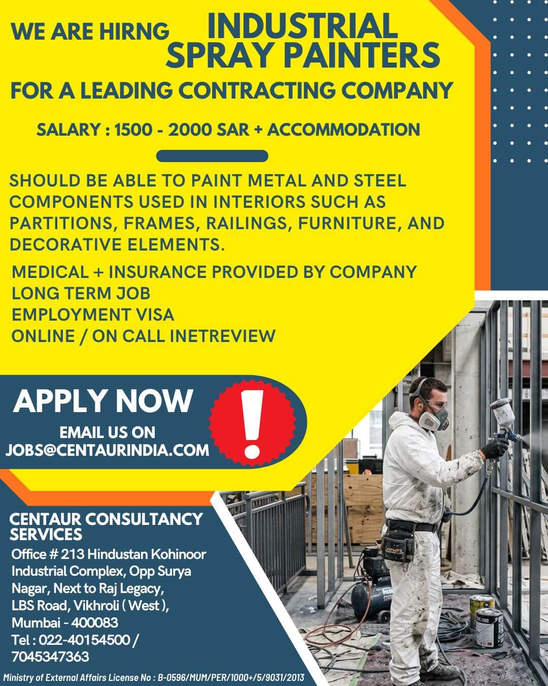 HIRING FOR A LEADING CONTRACTING COMPANY - SAUDI ARABIA
