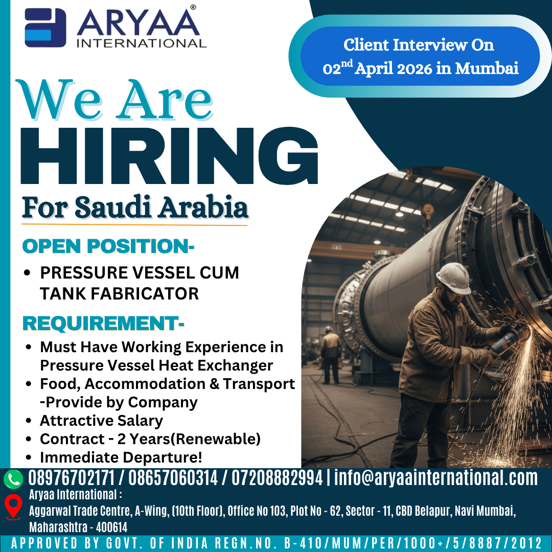 Urgent Requirement for Saudi Arabia ?? Urgent Requirement for Saudi Arabia ??