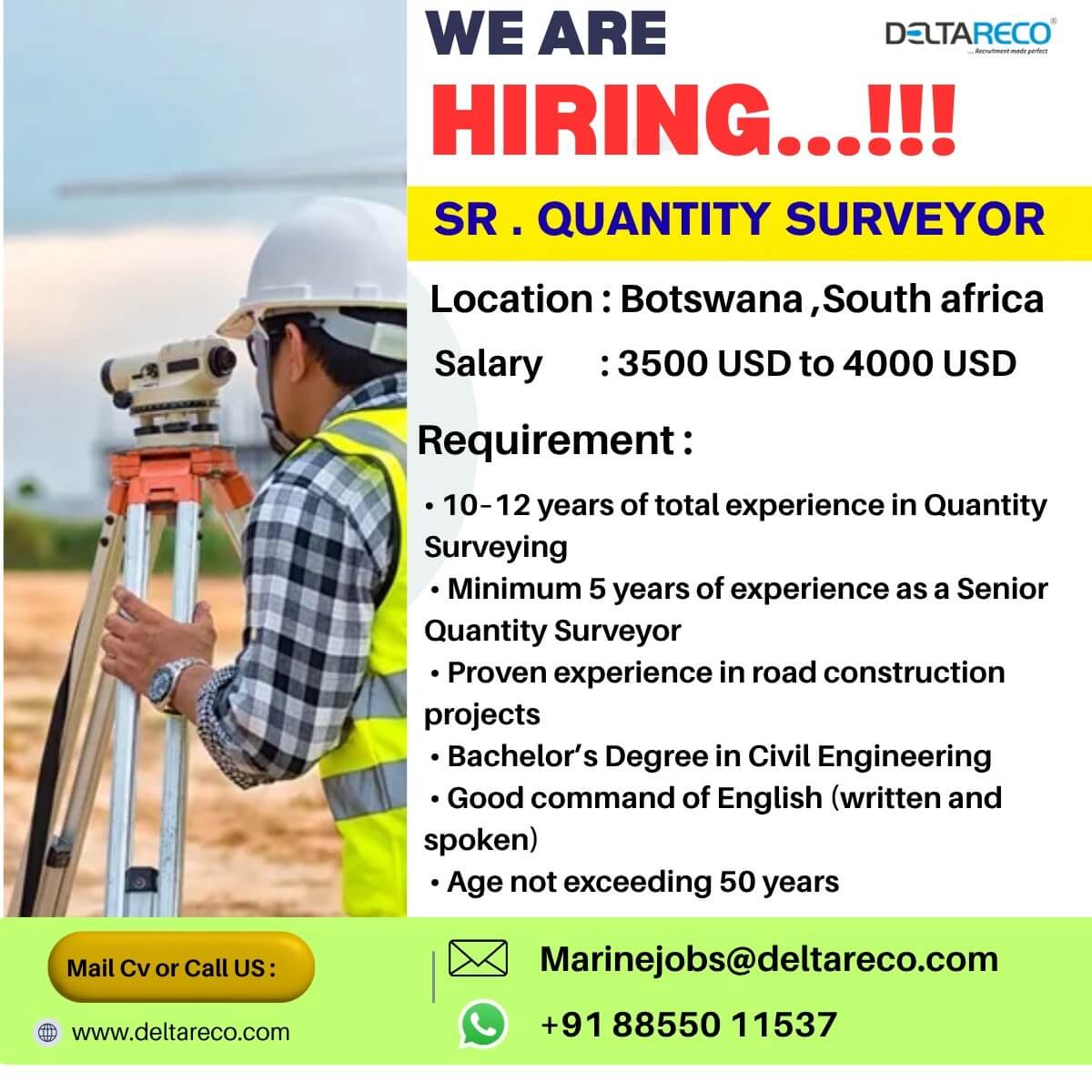 Senior Quantity Surveyor South africa Senior Quantity Surveyor South africa