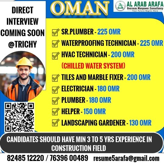 DIRECT INTERTVIEW COMING SOON @TRICHY