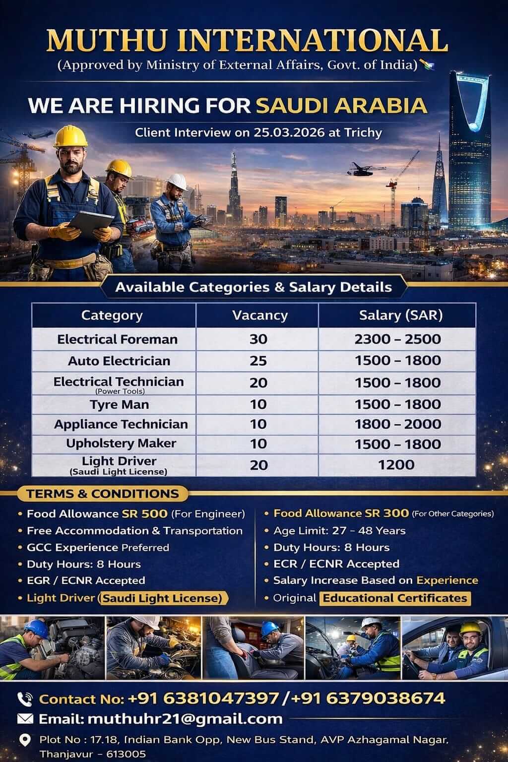 Wanted for SaudiArabia