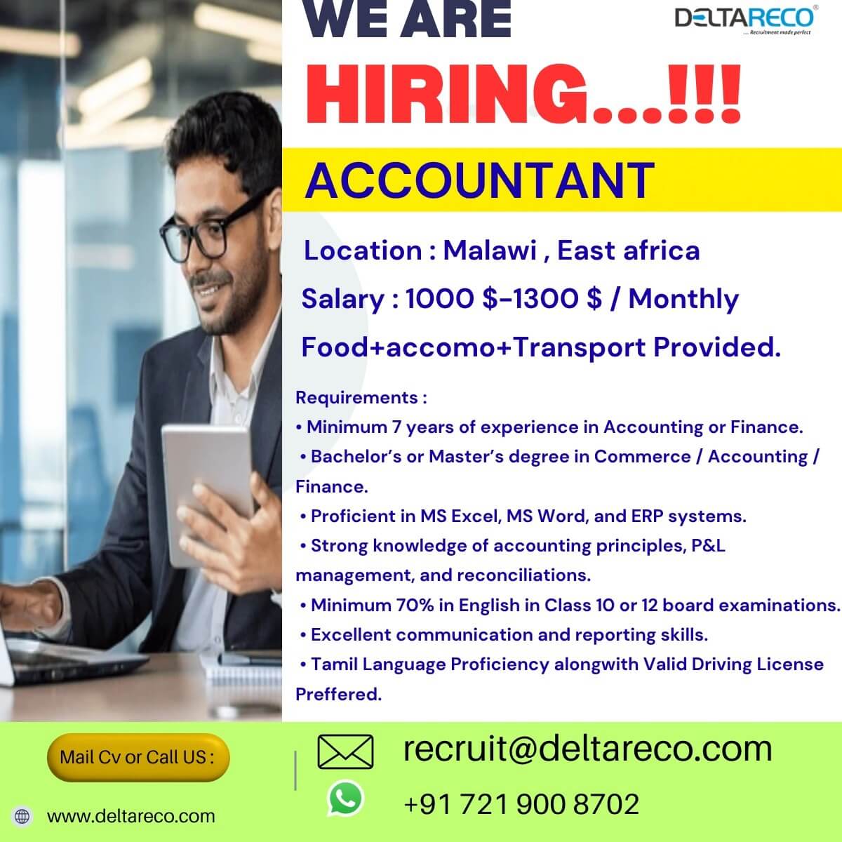 Hiring Accountant for Malawi - Easy Selection