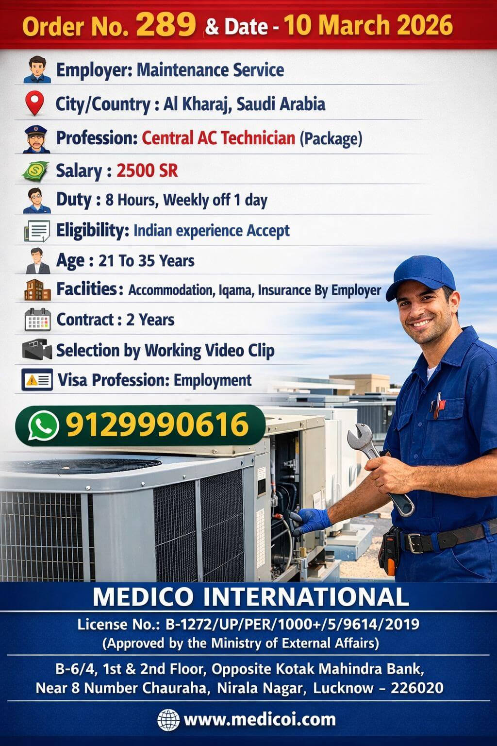 Central AC Technician (Package)