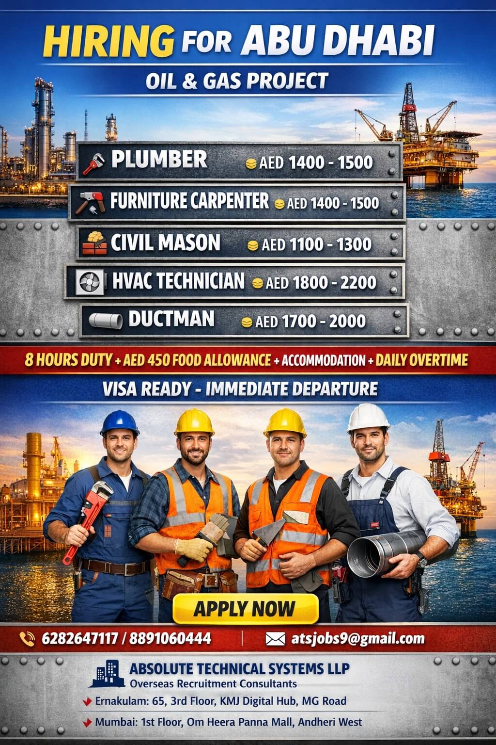 Plumber, Carpenter, Mason, HVAC