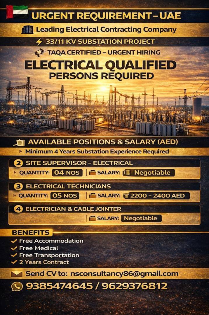 LEADING ELECTRICAL CONTRACTING REQUIREMENT COMPANY UAE