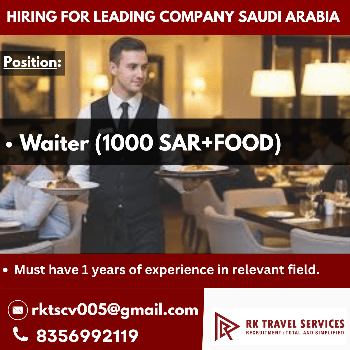 HIRING FOR LEADING COMPANY SAUDI ARABIA