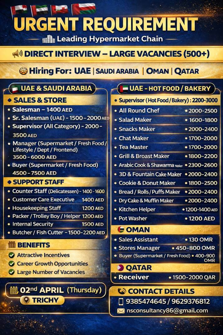 LEADING HYPERMARKET REQUIREMENT UAE,SAUDI ARABIA,OMAN, QATAR