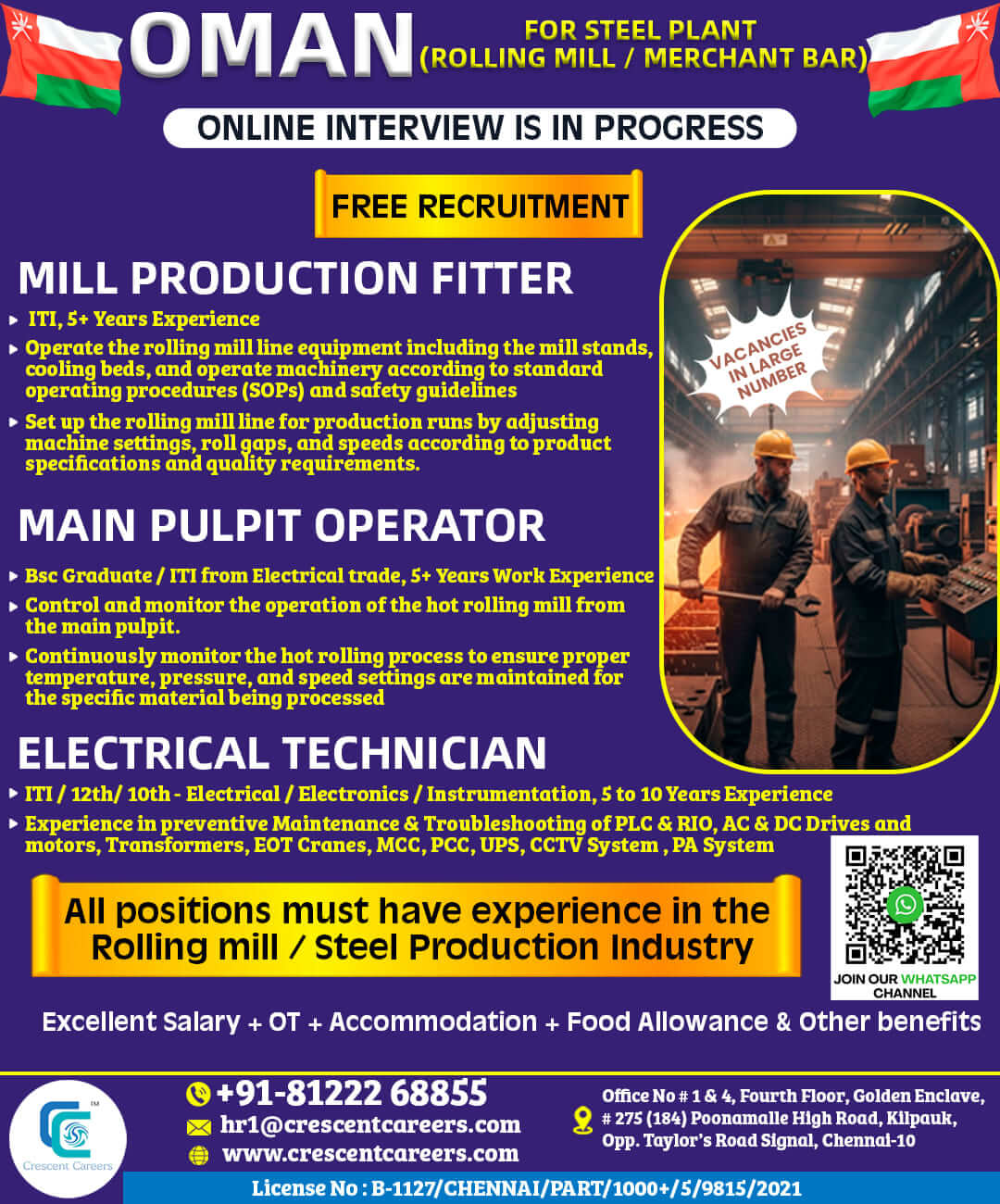 FREE RECRUITMENT FOR OMAN COUNTRY