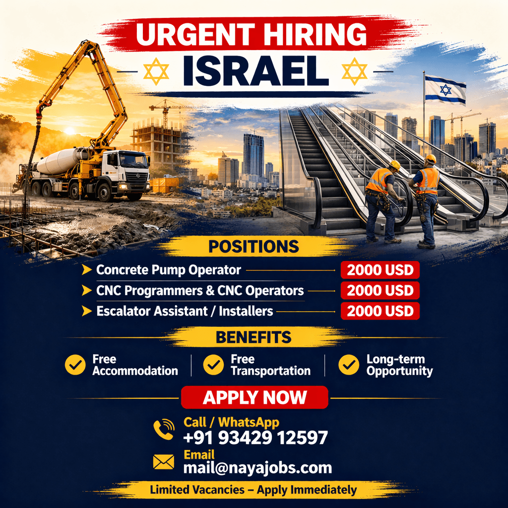 URGENT HIRING – ISRAEL
