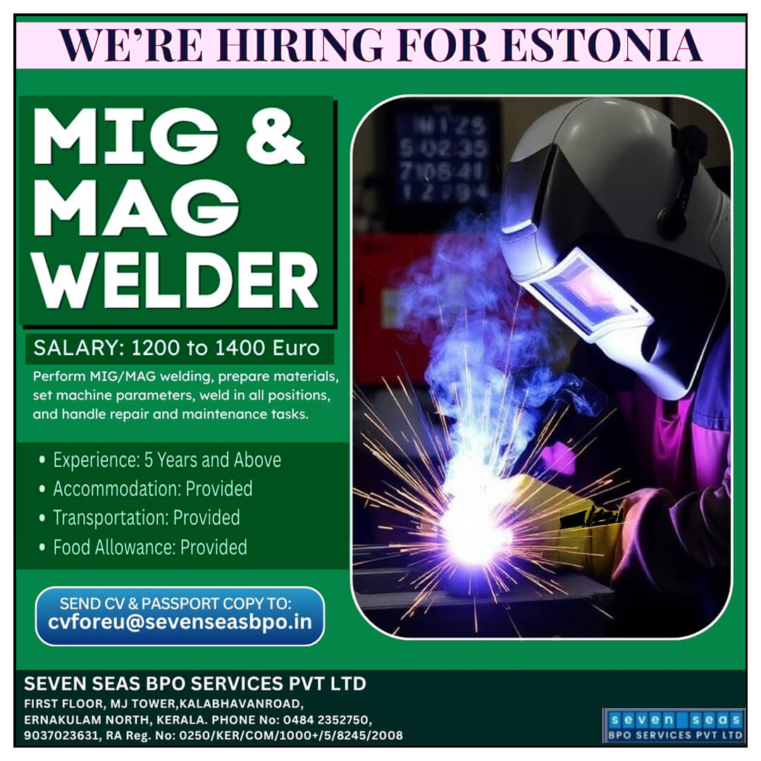 Urgent Vacancies in ESTONIA (Schengen country)