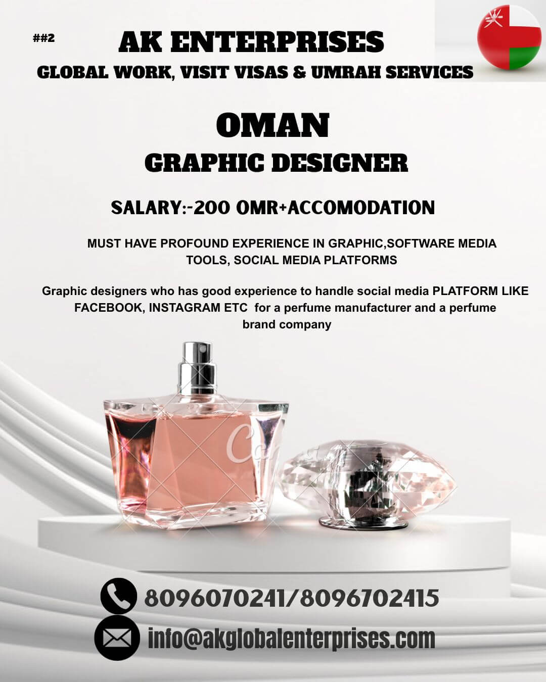 OMAN  GRAPHIC DESIGNER WITH MEDIA HANDLER