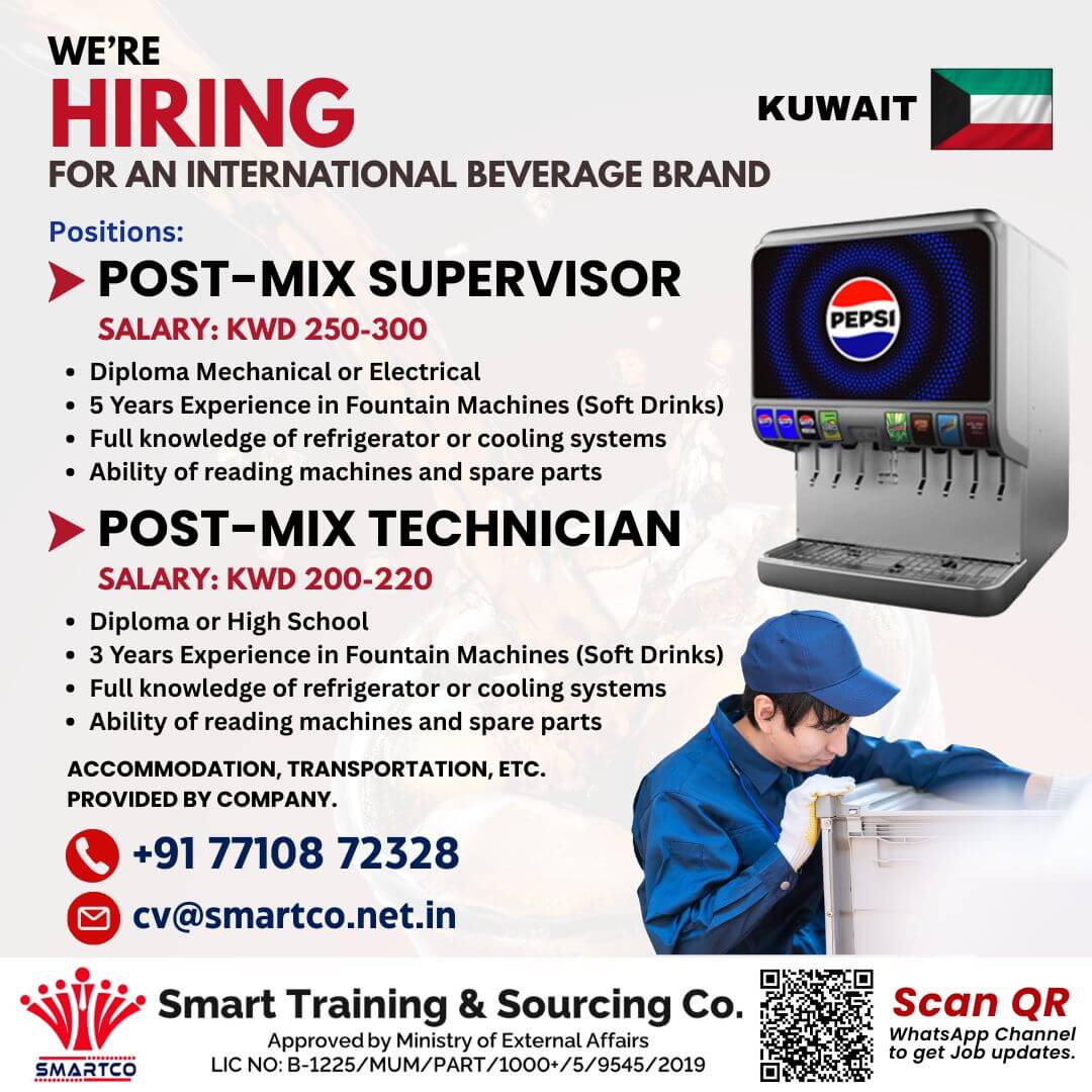 URGENTLY REQUIRED FOR KUWAIT FOR AN INTERNATIONAL BEVERAGE BRAND