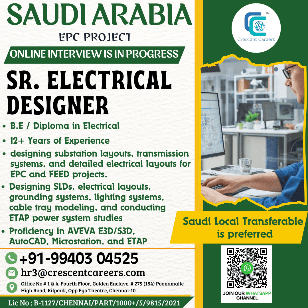 SR. ELECTRICAL DESIGNER