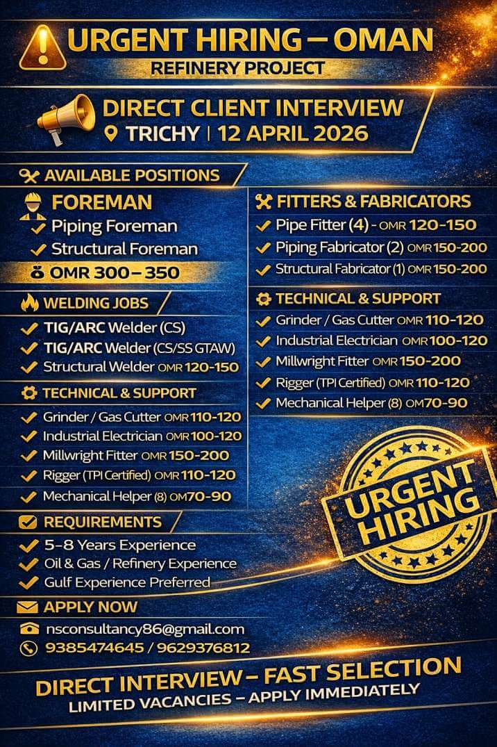 LEADING REFINERY PROJECT REQUIREMENT FOR OMAN