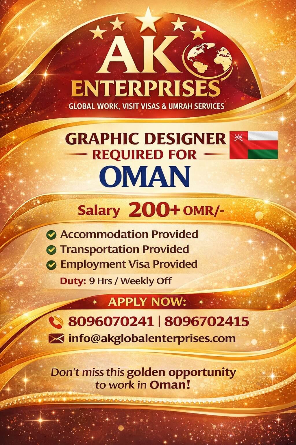 Graphic designer for Oman