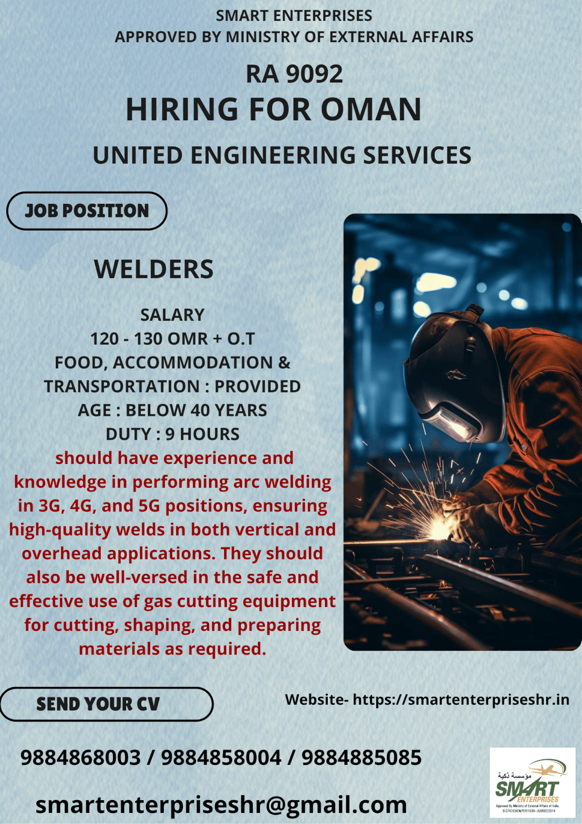 URGENT REQUIREMENT FOR OMAN