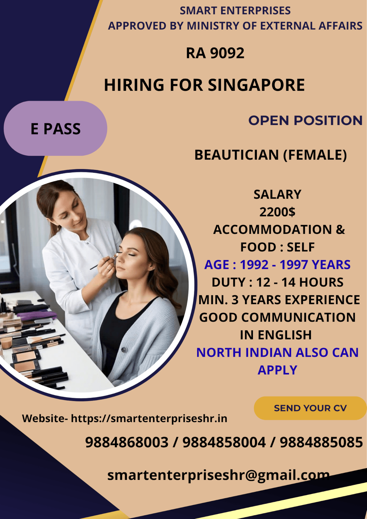 URGENT REQUIREMENT FOR SINGAPORE URGENT REQUIREMENT FOR SINGAPORE