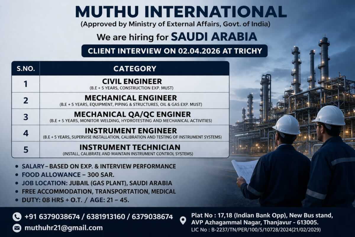 WANTED FOR SAUDI ARABIA