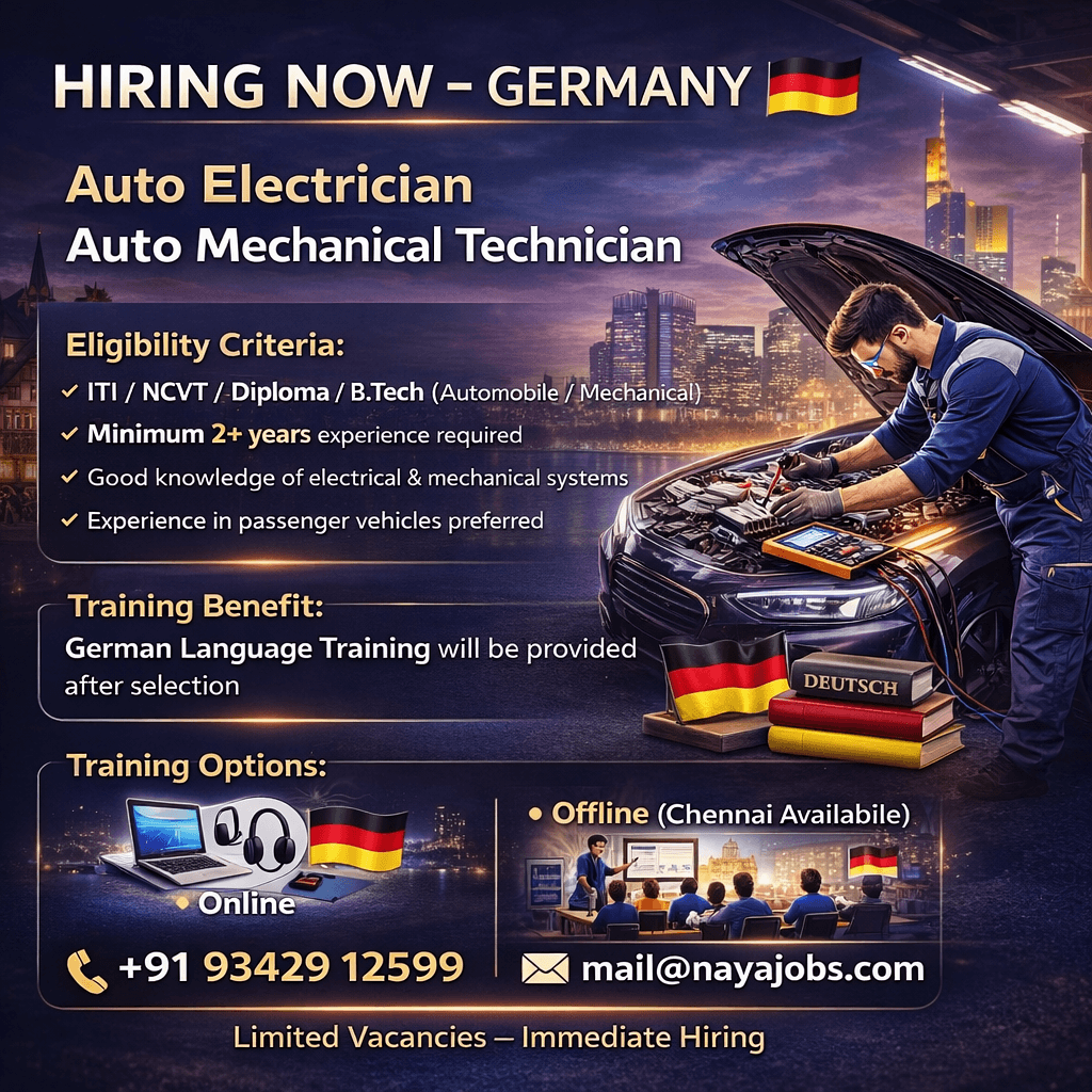 URGENT HIRING – AUTOMOTIVE TECHNICIAN (GERMANY)