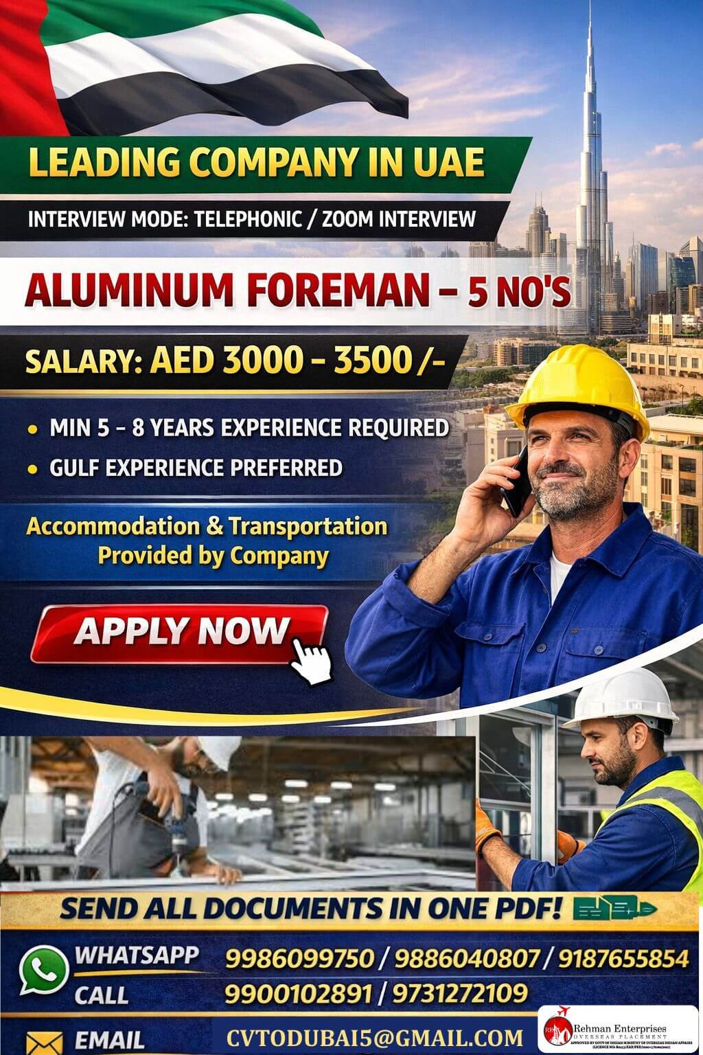 HIRING FOR A LEADING COMPANY IN UAE - ONLINE INTERVIEW