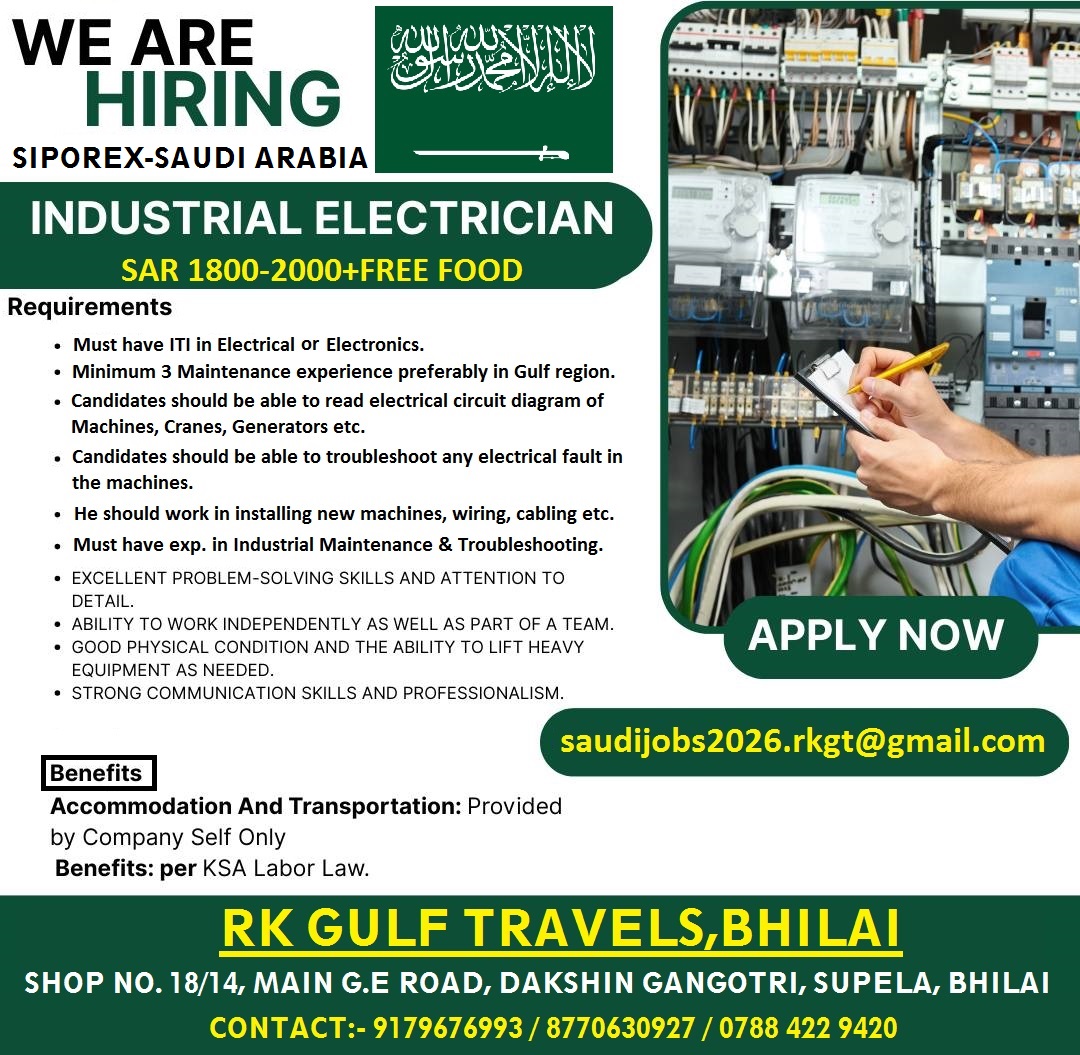 HIRING FOR A LEADING COMPANY - SIPOREX - SAUDI ARABIA