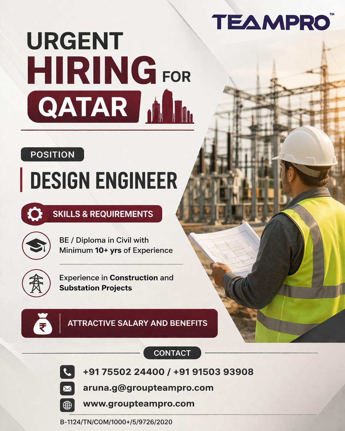 ? Urgent Hiring – Design Engineer | Qatar