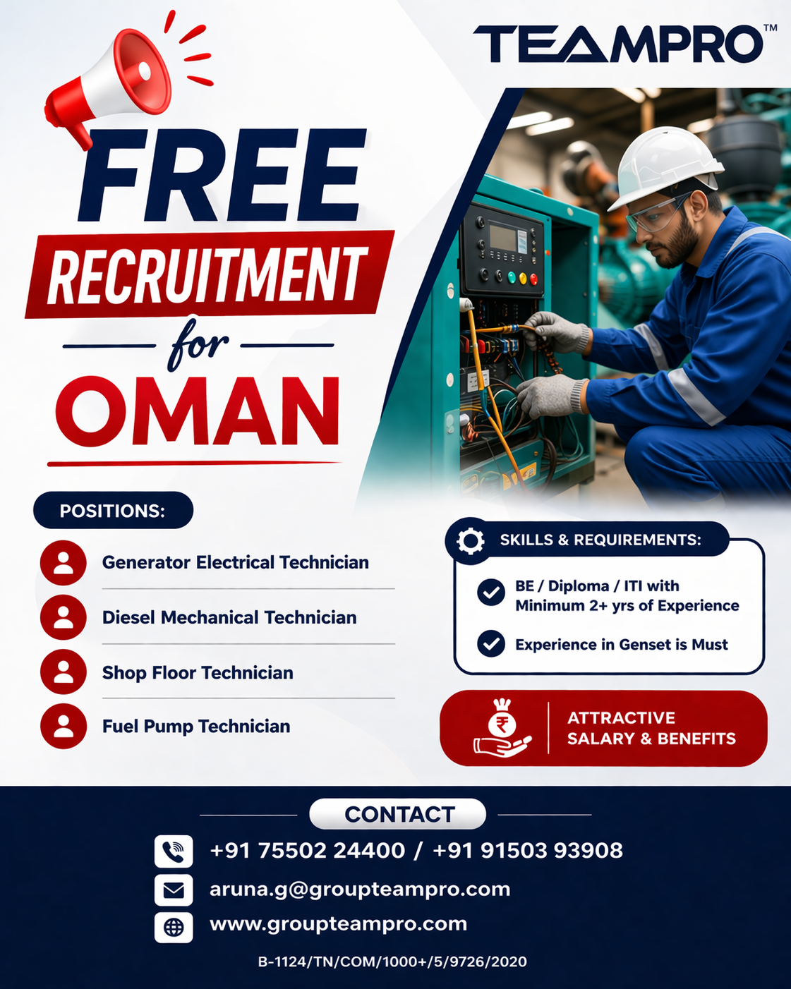 ? Urgent Hiring – Technicians | Oman