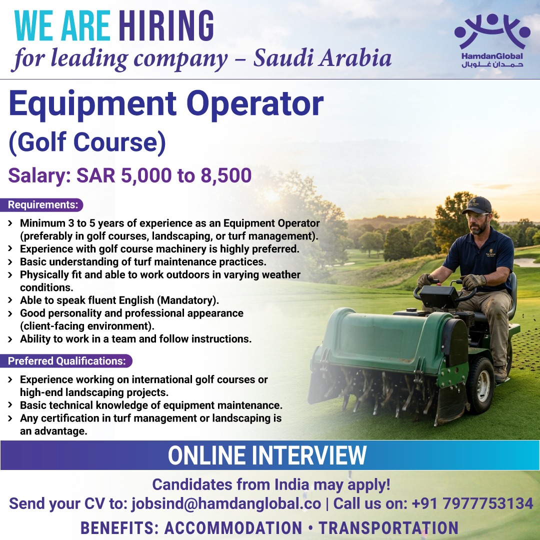Equipment Operator - Golf Course