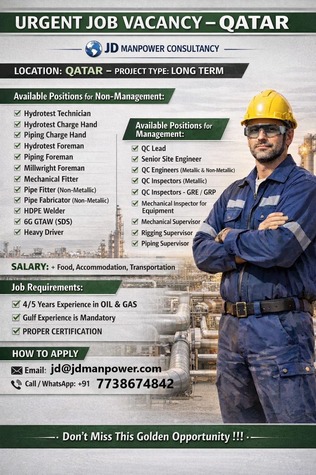 URGENT Client Interview  - Qatar & UAE  for long term