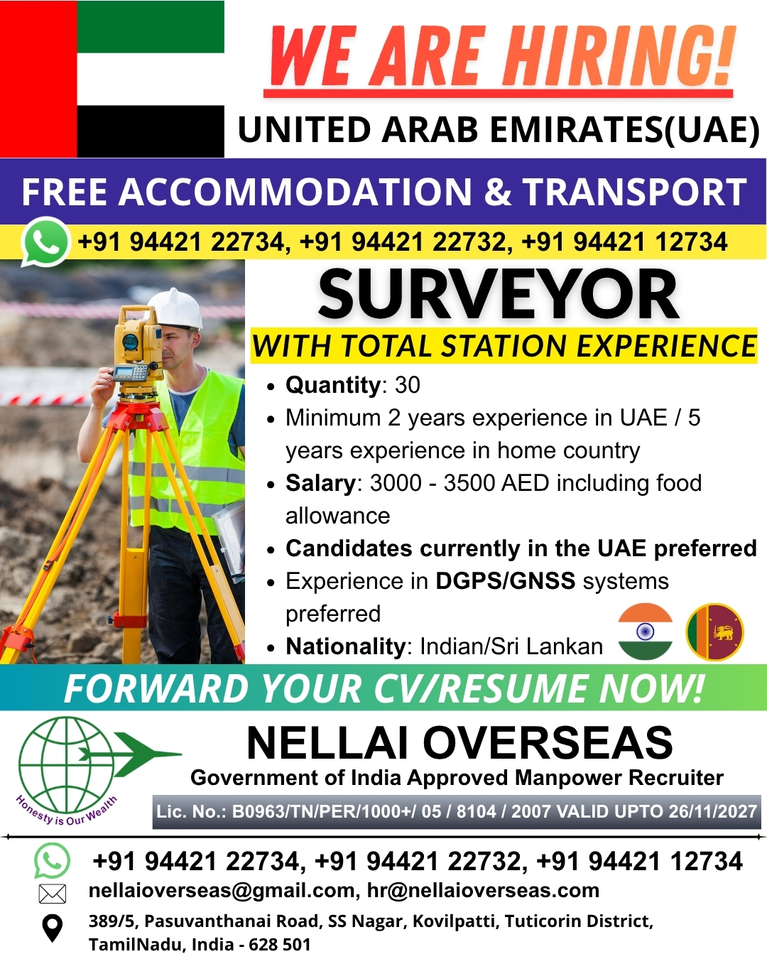 SURVEYOR - LOCAL STATION EXP - UAE