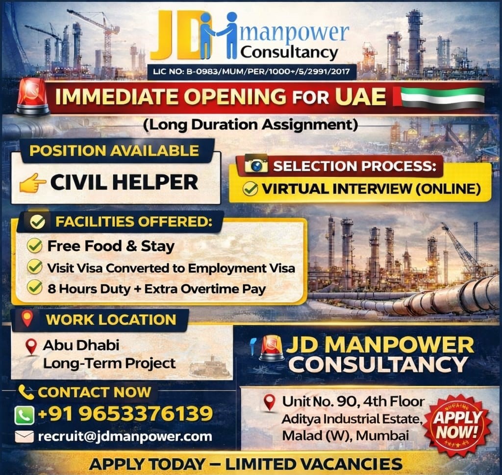 URGENT HIRING FOR UAE LONG TERM PROJECT