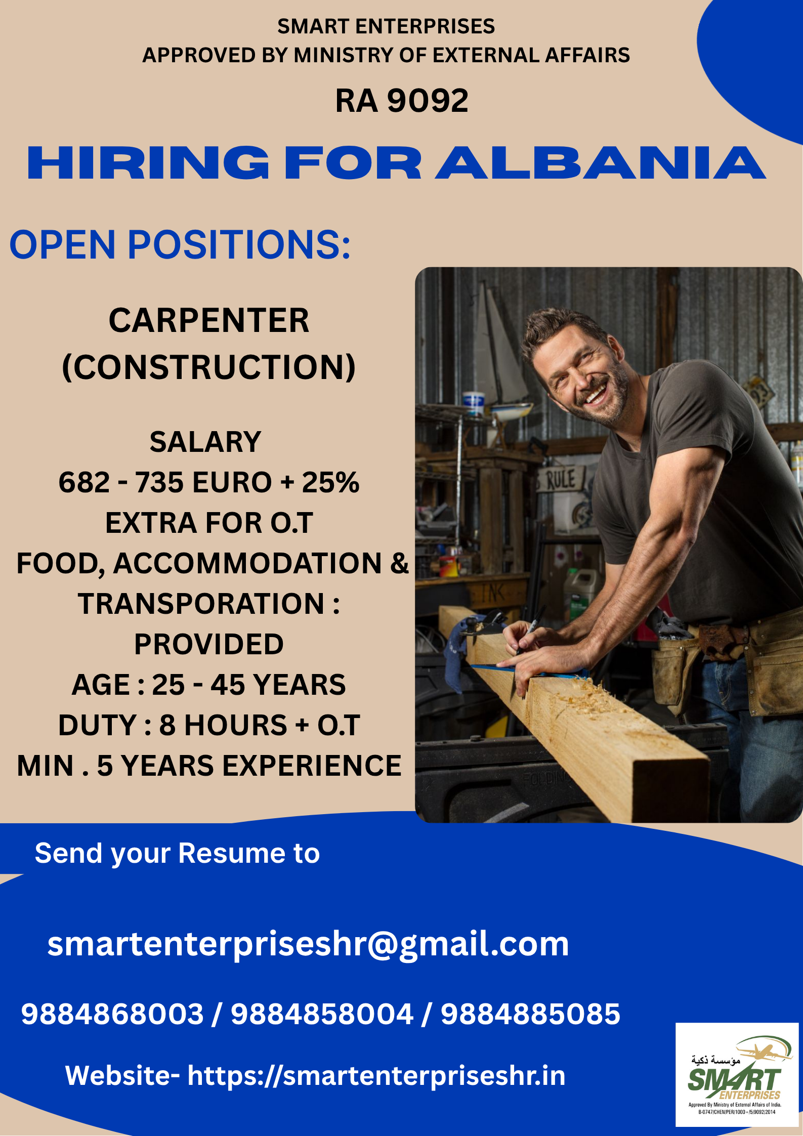 URGENT REQUIREMENT FOR ALBANIA